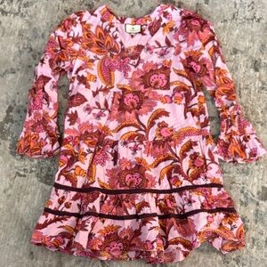 Tuckernuck Pink and Orange Floral Kids Dress